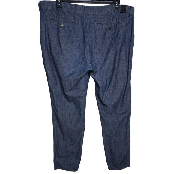 Vince Trouser Pants Chambray Rolled Cropped Women's W31 Denim‎ Rinse Blue - Picture 3 of 9